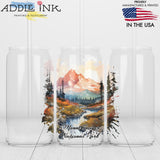 Mount Rainer National Park 16oz Libbey Beer Can Glass