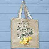 When Life Gives You Lemonade Full Gusseted Organic Tote Bag
