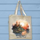 Isle Royale National Park Full Gusseted Organic Tote Bag