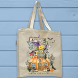 Wicked Witch Pumpkin Halloween House Tote Bag - Unisex