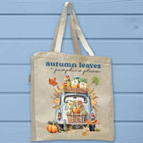 Welcome Fall Pumpkin Please Retro Tote Bag - Unisex
