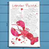 Lobster Pasta Recipe Tea Towel – Rich Seaside Comfort