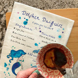 Dolphin Daiquiri Recipe Tea Towel – Splashy Summer Treat