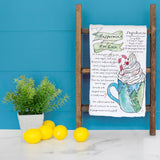 Peppermint Hot Chocolate Recipe Tea Towel – Cozy Cocoa Season