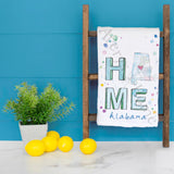 HOME in Alabama Tea Towel – Heartfelt State Pride