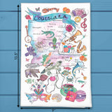 Louisiana Map Tea Towel – Culture, Cuisine & Jazz