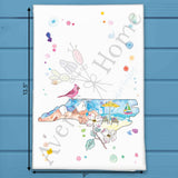 North Carolina Icons Tea Towel – Lighthouse, Pines & Pride