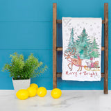 Merry & Bright Sleigh Ride Tea Towel – Festive Cheer