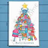 Lobster & Buoy Tree Tea Towel – Coastal Christmas Catch