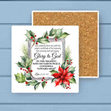 Glory to GOD in the Highest Christmas Stone Coaster