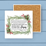 And You Shall Call HIS Name JESUS Christmas Stone Coaster