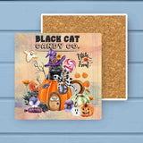 Black Cat Candy Co Trick or Treat Absorbant Stone Coaster