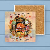Leave Are Falling Autumn is Calling Fox Stone Coaster