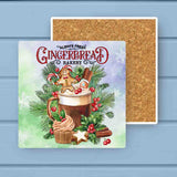 Gingerbread Baker Latte Cupcake Christmas Stone Coaster