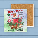 Peppermint & Cinnamon Cocoa Winter Absorbant Stone Coaster