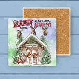 Reindeer Flight Academy Christmas Absorbant Stone Coaster