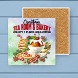 Christmas Tea Room & Bakery Christmas Stone Coaster