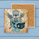 Set of 12 Classes D20 Fantasy RPG Absorbent Stone Coaster