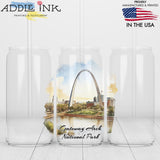 Gateway Arch National Park 16oz Libbey Beer Can Glass