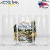 Grand Teton National Park 16oz Libbey Beer Can Glass