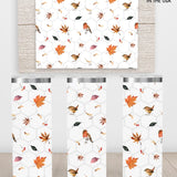 Fall Robin & Leaves 20oz Skinny Insulated Stainless Tumbler