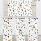 Pink Butterflies & Wildflowers 20oz Skinny Insulated Tumbler