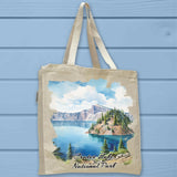 Crater Lake National Park Full Gusseted Organic Tote Bag