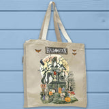 Trick or Treat Mushroom Cottage Halloween Tote Bag - Unisex