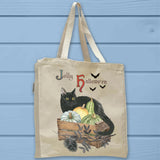 Black Cat Pumpkin Jolly Halloween Tote Bag - Unisex