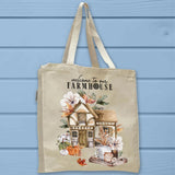 Welcome Floral Farmhouse Fall Harvest Tote Bag - Unisex