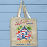 Beach House Cottage Patriotic 4th of July Tote Bag - Unisex