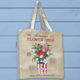 Patriotic Flower Shop Bouquet Fireworks Tote Bag - Unisex