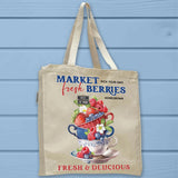 Fresh Market Berries Teacup Patriotic Tote Bag - Unisex