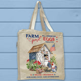 Patriotic Farm Fresh Eggs Chicken Coop Tote Bag - Unisex