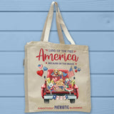 Pawsitively Patriotic Dogs in Red Pickup Tote Bag - Unisex