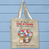 Seeds of Freedom Patriotic Floral Basket Tote Bag - Unisex