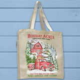 Country Holiday Acres Christmas Tree Farm Tote Bag - Unisex