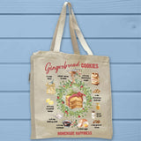 Christmas Gingerbread Cookie Recipe Tote Bag - Unisex