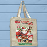 Santa's Reindeer Hot Cocoa Bar Christmas Tote Bag - Unisex