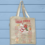 Christmas Farmhouse Sugar Cookie Recipe Tote Bag - Unisex