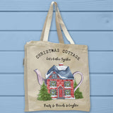 Christmas Teapot Brickhouse Cottage Tote Bag - Unisex