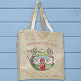 Vintage Polka Dot Peppermint Tea Shop Tote Bag - Unisex