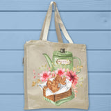 Floral Fall Warm & Cozy Tea Pot Tote Bag - Unisex