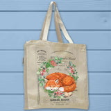 Winter Wreath Sleeping Fox Vintage Tote Bag - Unisex