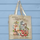 Café Coffee Bar, Beans, Cherries & Treats Tote Bag - Unisex