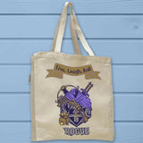 Rogue D20 Fantasy RPG Full Gusseted Organic Tote Bag