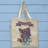 Wizard D20 Fantasy RPG Full Gusseted Organic Tote Bag