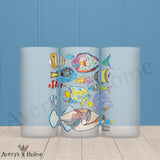 Tropical Fish 16oz Frosted Cooler Drinking Glass