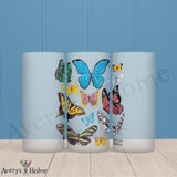 Garden Butterfly Breeds 16oz Frosted Cooler Drinking Glass