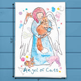 Angel of Cats Tea Towel – Comfort for Cat Lovers – Avery's Home